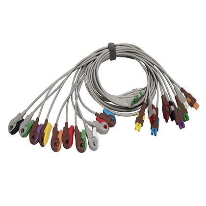 LEADWIRE SET, BASE 10, GRABBER, AHA