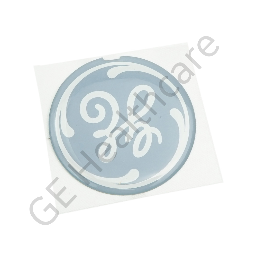 ENCAPSULATED GE LOGO - DIAMETER 40 BACKGROUND COLOR - GEMS STEEL BLUE