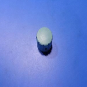 PART, KNOB 4.76 DIA SHAFT SOFT TEAL, Injection molded PART, KNOB 4.76 DIA SHAFT SOFT TEAL, Injection molded